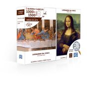 Quebra-Cabeça - Coleção Obras de Arte - Leonardo Da Vinci - Monalisa e A Última Ceia - Toyster