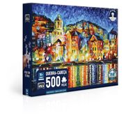 Quebra-Cabeça - 500 Peças - Game Office - Leonid Afremov - Cidade à Noite no Porto - Toyster