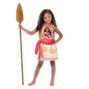 Fantasia Moana Infantil Vestido Com Faixa Princesas Disney M