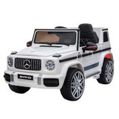 Mini Carro Elétrico BW124BR Com Controle Remoto 12V - Branco (Modelo Mercedes AMG G63)