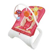 Cadeira Bebê Descanso Acolchoada Vibratória Musical Base Curva até 11,3kg BW095RS - Rosa