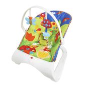 Cadeira Bebê Descanso Acolchoada Vibratória Musical Base Curva até 11,3kg BW095AZ - Azul