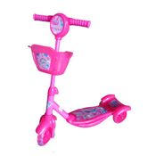 Patinete Infantil com 3 Rodas e Cesta BW010R - Rosa
