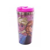 Copo Térmico Rosa Com Tampa Frozen 450ml - Disney