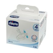 Bico de Mamadeira Fisiológico com 3 Furos e Fluxo Papa 4m+ - 2 unidades - Chicco