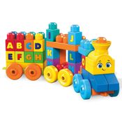 Blocos de Montar - Mega Bloks - 50 Peças - Trenzinho Musical ABC - Fisher-Price