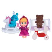 Casinha De Atividades e Mini Figuras - Masha e o Urso - Masha Com Acessórios - Cotiplás