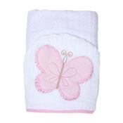 Toalha De Banho Soft Papi C/ Capuz Bordado Borboleta