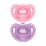 Chupetas Nuk - Sensitive Soft - Girl S2 - 100% Silicone - 2 Unidades