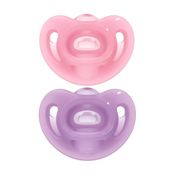 Chupetas Nuk - Sensitive Soft - Girl S2 - 100% Silicone - 2 Unidades