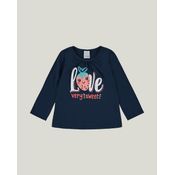 Blusa Very Sweet Meia Malha Menina Malwee Kids