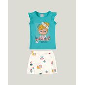 Conjunto Gentileza Meia Malha Menina Malwee Kids