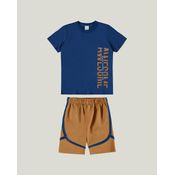 Conjunto Awesome Meia Malha Menino Malwee Kids