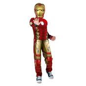 Fantasia Homem de Ferro / Iron Man Infantil Luxo Vingadores 2 Com Músculo