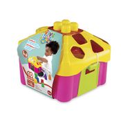 Blocos de Encaixe - Casinha de Atividades Rosa - Dismat