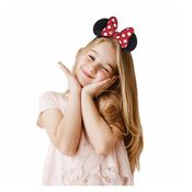 4 Tiaras Minnie Vermelha Com Orelha e Glitter