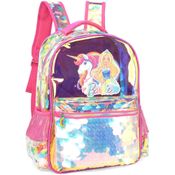 MOCHILA ESCOLAR BARBIE METALIZADA GD 3BOLSOS