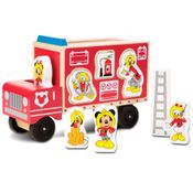 Caminhão de Bombeiros de Madeira com Figuras - Disney - Mickey Mouse - Melissa And Doug