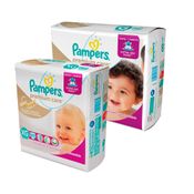 Kit com Pacote de Fralda Premium Care Mega - Tam G e Pacote de Fralda Premium Care - Tam XG - Total 72 Unidades - Pampers