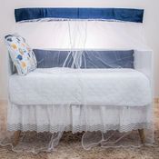 Kit Berço com 9 Peças Estampado Animais Azul Marinho Carolina Baby