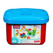 Blocos de Montar - Mega Bloks - Balde Vermelho - 60 Peças - Fisher-Price