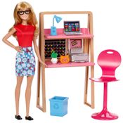 Playset e Boneca Barbie - Barbie Móveis e Acessórios - Escritório - Mattel