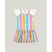 Vestido Listras Coloridas Meia Malha Menina Malwee Kids