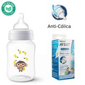 Mamadeira 260ml Clássica Avent Philips Anti Cólica Decorada Macaco Macaquinho Bico Número 2 Original