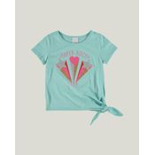 Blusa Infantil Menina Super Rock Meia Malha Botonê Neon Malwee Kids