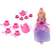 Boneca Articulada e Acessórios - Funville Sparkle Girlz - Conjunto de Chá e Fada Princesa - DTC
