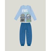 Pijama Free Style Meia Malha Menino Malwee Kids