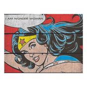 Placa de Madeira Decorativa - DC Comics - Mulher Maravilha - 36x50 Cm - Metrópole