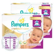 Kit Fraldas Descartáveis Premium Care Mega - Pampers