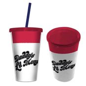 Copo com Canudo - 500 Ml - DC Comics - Esquadrão Suicida - Harley Quinn - Daddys - Urban