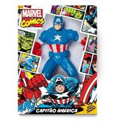 Boneco Capitão América Metalizado Marvel