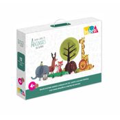 Puzzle 3D em Madeira Animais da Savana - 35 Peças - Babebi