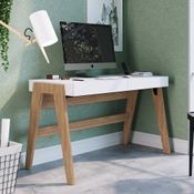Escrivaninha Trend Home Office com 2 Gavetas - Hanover/Off White