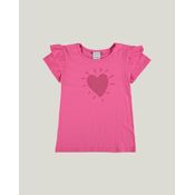 Blusa Infantil Menina Coração Microesferas Meia Malha Malwee Kids