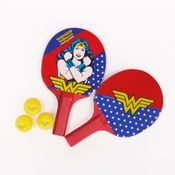 Par de Raquetes de Ping-Pong e Bolinha - DC Comics - Mulher Maravilha - Bel Fix