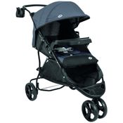 Carrinho de Bebê Evo Tutti Baby Preto e Cinza