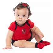 Kit Bebê Flamengo 3 Peças Menina Torcida Baby