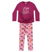 Conjunto Infantil Feminino Blusa + Calça Boca Grande