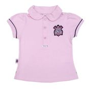 Polo Infantil Corinthians Rosa Oficial