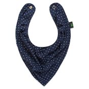 Babador Bandana - Marinho com Bolinha - Poliéster - Gumii