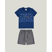 Conjunto Infantil Menino Letras Meia Malha Malwee Kids