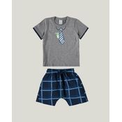 Conjunto Infantil Menino Gravatinha Meia Malha Malwee Kids