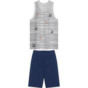 Conjunto Infantil Masculino Regata + Bermuda Rovitex Tamanho:6;Cor:Mescla