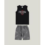 Conjunto Infantil Menino Freedom Meia Malha Malwee Kids