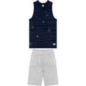 Conjunto Infantil Masculino Regata + Bermuda Rovitex Tamanho:2;Cor:Marinho