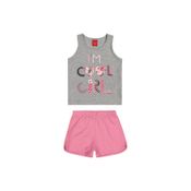 Conjunto Infantil Feminino Regata + Short Elian Tamanho:6;Cor:Mescla